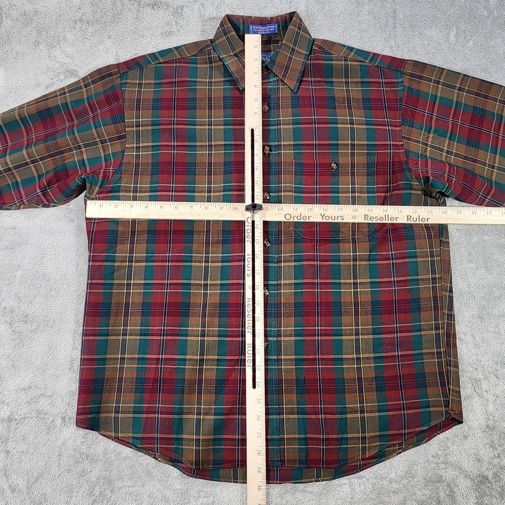 Vintage Pendleton Sir Pendleton Shirt Mens Medium Plaid Wool Made USA 90s - Picture 10 of 13